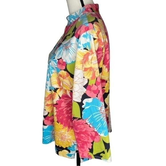 French Laundry Cardigan Top Floral Print Button Down Size Large - Picture 12 of 14